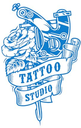 Tattoo Shop Sign Wall Decals Vinyl Art Modern Interior Design Tattoo Studio Decor Door Window Room Sticker Mural Wallpaper Extra Large - 89x139cm