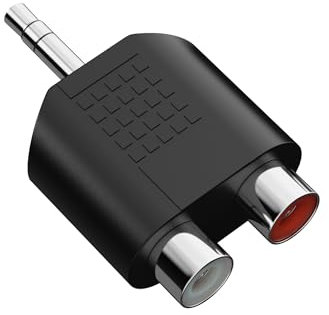 HDSupply Adaptateur audio, mini fiche Toslink vers prise Toslink, adaptateur optique Toslink 3,5 mm pour subwoofer, barre de son, TV, HiFi, amplificateur, noir