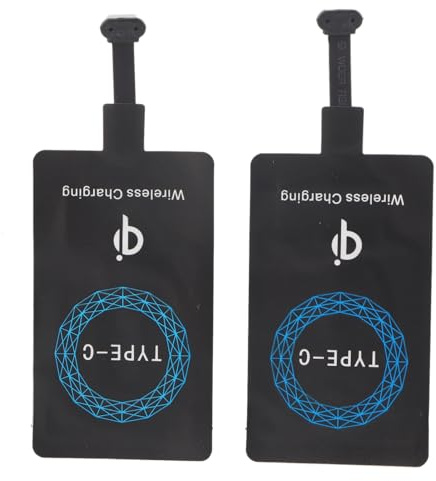 Yosoo Health Gear Type C Wireless Charging Receiver, 2-Pack Adapter for Mobile Phones