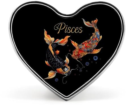 Elegante Anstecknadel mit Sternzeichen Fische, Krawattennadel, Herzknöpfe, Brosche, Anstecker, Schmuck für Kleidung, Hüte, Accessoires
