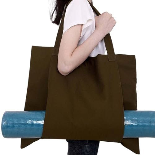 Taschen FüR Yogamatten Multifunktionale Canvas-Yoga-Tasche, Turnmatten-Tasche, Yoga-Rucksack mit großem Fassungsvermögen, Pilates-Matten-Aufbewahrungstasche, Mattenträger FüR Die Meisten MattengrößEn(
