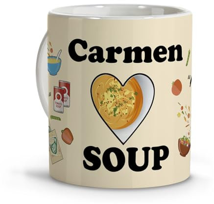 Taza original divertida con nombre. Regalos para mujer cumpleaños. Tazas personalizadas con frases. Taza desayuno con frases graciosas. Regalos para amigas especiales. Canecas. Taza sopa. Miso. Ramen