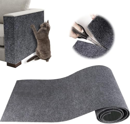 Rascador para Gatos,Protector Sofa Gatos Arañazo,200 x 40 cm, Ideal para Sofás,Muebles y Paredes(Gris Oscuro)