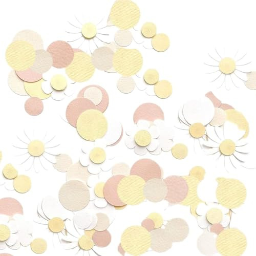 Gänseblümchen Deko Streudeko Blumen Konfetti Pastell für Mädchen, Babyparty, Hochzeit, Tischdeko, Geburtstag, Party Zubehör
