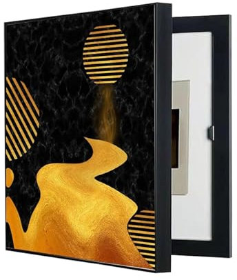 AWSAD Cache Compteur Electrique, Boîte de Distribution Électrique Boîte Décorative, Couvercle de Boîte À Fusibles Cacher Peintures Tableau(A,30x40CM/11.8x15.7in)