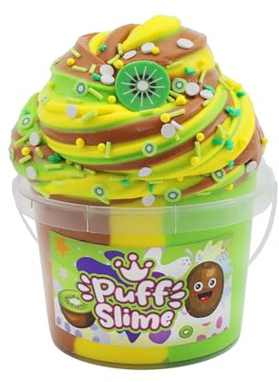 Anfylife Soft Puff Slime Like ice Cream,Non-Sticky, Mess-Free, Stress Relief, Non-toxic&100% Safe-Toys for Kids Classroom Reward, Boys and Girls Birthday & Party Favors Gifts,Scented,ASMR-Kiwi Fruit