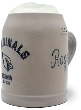 Bavariashop | ®NFL PREMIUM Team-Krug Arizona Cardinals mit Gravur | NFL Fankrug mit Team Logo | American Football Sammlerkrug personalisiert | 0,5 Liter