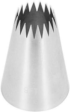 Lkvent Piping Nozzles 9FT Piping Tip, Stainless Steel Large Pastry Tube, Open Star Pastry Tips for Cake Decorating for Birthday, DIY Art Icing Nozzles