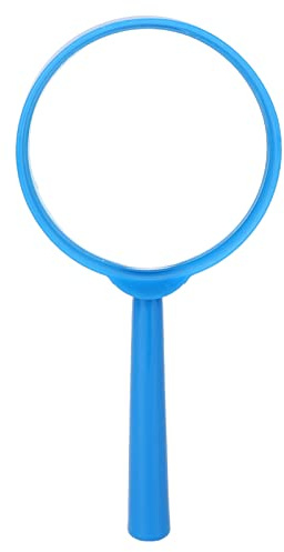 ZUUOZBYY Lente d'ingrandimento portatile con manico in plastica colorata per leggere studenti bambini (Blu)