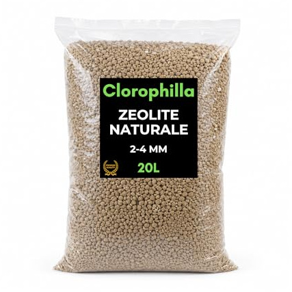Zeolite Naturale 2-4 mm Premium Quality – Substrato Minerale Vulcanico Naturale per Piante, Bonsai, Succulente e Orto – Alta Porosità e Drenaggio Professionale (25Litri)