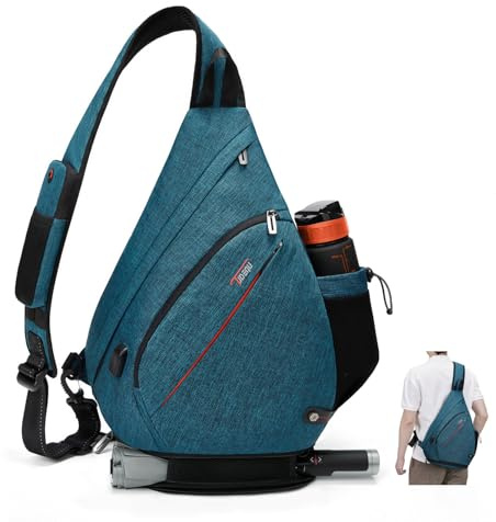 TUDEQU Sac à bandoulière pour Hommes, Sac à Dos à bandoulière avec 8 Poches pour Hommes, Sac à bandoulière de 19L pour Hommes