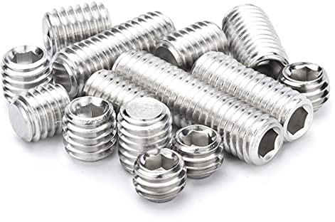 ANSIEDIO Tornillos Allen Sin Cabeza Grub Tornillos de Acero Inoxidable Tornillos Prisioneros de Cabeza Hexagona - M10×8mm,10 pcs