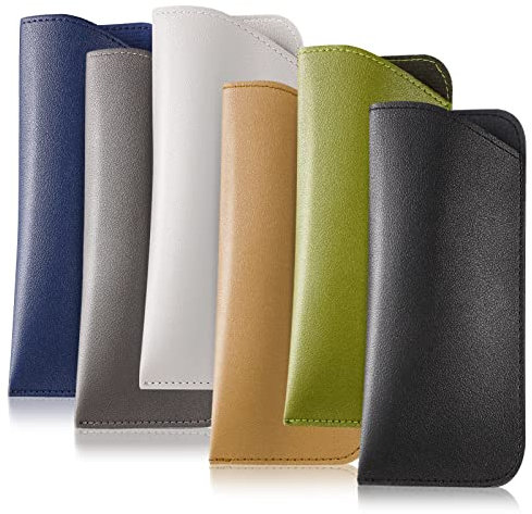 Fanshiontide 6 Stück Brillenetui Weich, Sonnenbrillen Etui Brillentasche Tragbar Sonnenbrillen Beutel Lesebrillenetui für Damen Herren