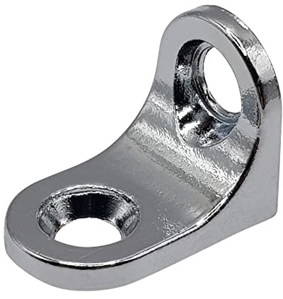 M4TEC Heavy Duty Shelf Brackets - 10 Pack Steel Metal Chrome, 22x14x16.5mm, Closet Shelf Supports