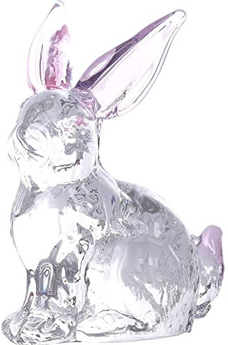 Hrippy Kristall-Häschen-Tierfigur, Glas-Kaninchen-Statue, kleine Tierskulptur, Kunst-Tier-Dekoration, Ornament für Heimbüro-Dekoration