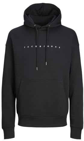 JACK & JONES Jjestar Jj Sweat Hood Noos Pls Huvtröja, svart, 4XL plus size