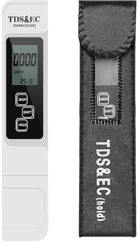 TDS Meter Digital Water Tester, Water Temperature Thermometer for Legionella Testing, 2% Reading Accuracy, Aquarium PPM Water Quality Tester Drinking Ideal for Drinking Water, and Pools Hydroponics