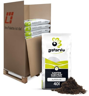 Auffüllerde Erde Universalerde Blumenerde Pflanzerde Gartenerde Anzuchterde Premium Profi Kultursubstrat 40l x 12 Sack 480l / 1 Palette