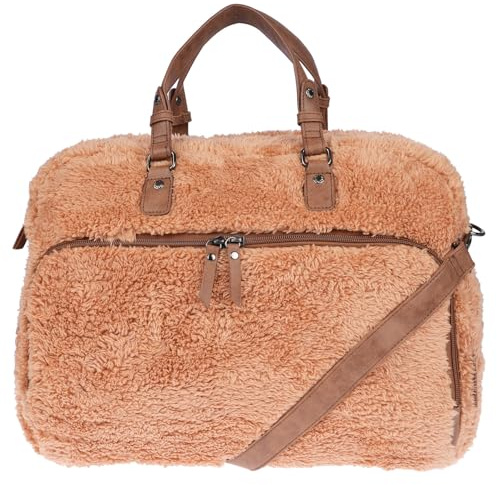 Christian Wippermann Grand sac à langer en fourrure pour femme - Taille XL, camel, 41 x 29 x 14 cm (BxHxT)