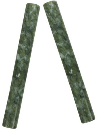 SHOWERORO Mattarello Di Marmo Naturale Antiaderente 21 Cm, Rullo Per Impastare Pizza, Pasta e Gnocchi Fai Da Te, Utensile Cucina Multifunzionale Set 2 Pezzi