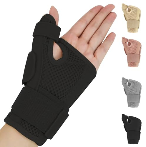 Ruilaibao Thumb Support for Women and Men Thumb Brace for Arthritis, Tendonitis, Carpal Tunnel Pain Relie Thumb Splint for Left or Right Hand (Black)
