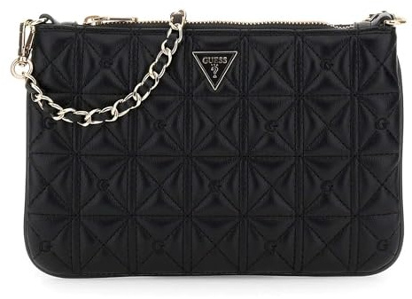 GUESS Handtasche Flat Pouch Kunstleder gesteppt schwarz BS26GU120 PW7568P6274