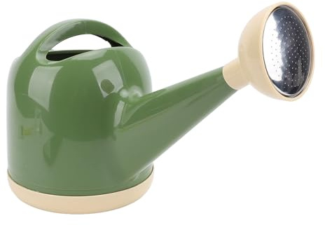 Jenivaint Regadera para Plantas de Interior de Plástico con Cabezal Rociador de Acero Inoxidable Desmontable, 4 litros de Boquilla Larga, 23,5 Cm, para Casa, Plantas, Jardín, Flores, Riego Interior