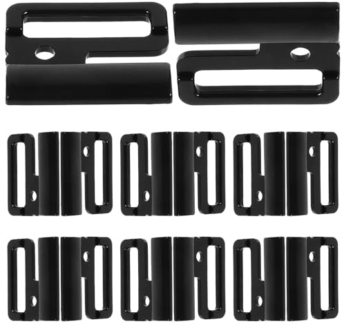 VICASKY 10 Pairs Black Plastic Bikini Buckle Clips for Women, Wear Resistant and Decorative Front Fastening Swimwear Strap Hooks, Convenient Adjustable Bra Clips for Swimming and Everyday