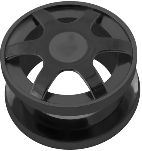 Monster Piercing Le per?age des oreilles-Tunnel 18MM noir anodis? voiture roue inox 316L Epaisseur de l’acier chirurgical chair