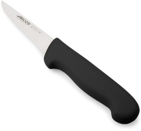 Arcos Profi-Ausbeinmesser - Edelstahlklinge NITRUM 100 mm - Schwarzer Polypropylen-Griff - Perfekt zum Entbeinen von Fleisch - Serie 2900