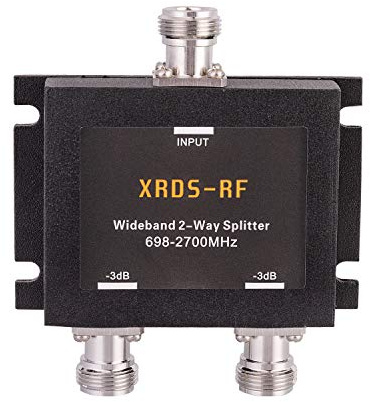 Wide-Band 2 Way Splitter-3dB N Type Female-50 Ohm Cellular Signal Splitter for 4G/LTE System by XRDS-RF (NOT for TV)
