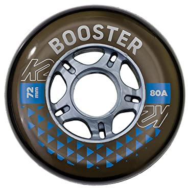 K2 Skates Unisex – Erwachsene Rollen Booster 72 MM 80A 4-Wheel Pack — Black — 72mm — 30F3003