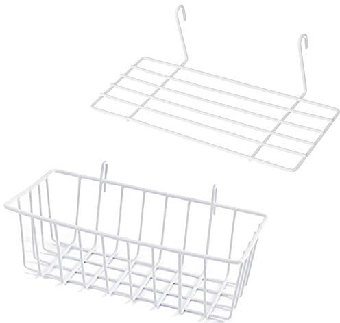 GBYAN Basket Straight Shelf for Gird Board Wall Organizer Wall Grid Accessories for Home and Kitchen, 2Pack