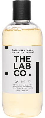 The Lab Co. Cashmere & Wool Laundry Detergent – 300ml (20 Washes) – Gentle Wash for Cashmere, Merino, Mohair & Wool Blends – Hand & Machine Wash Safe – Non-Bio - Myrrh, Cinnamon & Cedarwood Scent