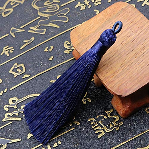 NC 20pcs Mini Silk Tassels Handmade Keychain Tassels Bulk Charms Pendant Fringe Trimmings with Loops DIY Projects, Bookmark Tassel Handmade Soft Ice Silky Tassels