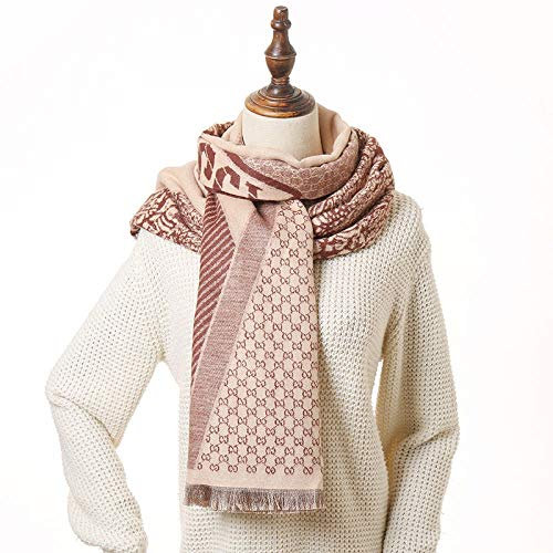 SlimpleStudio Winterschal Kaschmirschal Winter warme Decke weibliche Dicke druckscharfack Halstuch (Color : Pink)