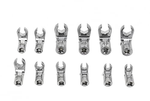 OC-PRO TETES DE CLES A Fourche ARTICULEES A TUYAUTER Crowfoot - 12 Pieces