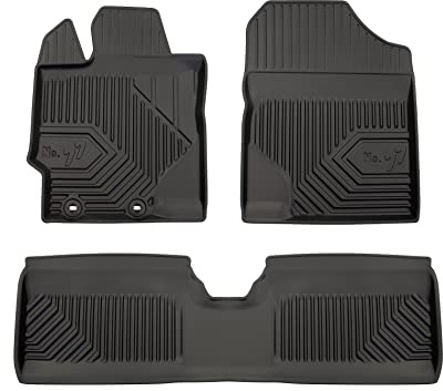 FROGUM No.77 Gummimatten Ganzjahresset von Auto Fußmatten Autofussmatten für Toyota Yaris III 2011-2019 | Langlebiges TPE Material