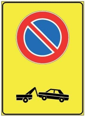 CARTELLO IN LAMIERA SCATOLATA RETTANGOLO 60X40 cm - DIVIETO DI SOSTA, RIMOZIONE FORZATA - SEGNALE CATARIFRAGENTE (40X60 CM)