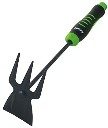 SUMIO 13.7 Alloy Steel Hoe and Cultivator - Lightweight Hand Tiller for Weeding, Digging, Loosening Soil, and Cultivation