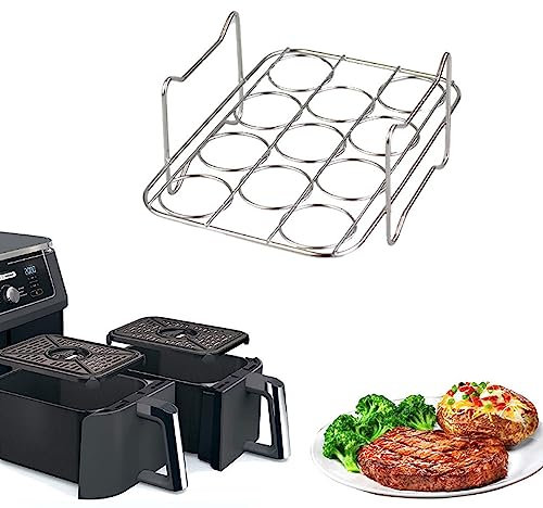 Air Fryer Basket, Air Fryer Rack, Steamer Grill, Egg Steamer Rack, Barbecue Rack, Air Fryer Rack Layered Dehydrator Racks 304 Stainless Steel Air Fryer Accessories