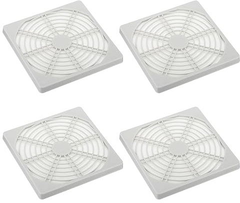 PATIKIL 120mm Lüfter Fingergrill 4 Packung Grillschutz Schutzlüfter Schützende Cover für 120x120mm Abluft Lüfter für Geräte Computer Heimwerken Weiß