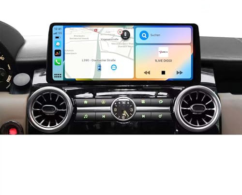 Kompatibel med: Land Rover Discovery 4 DENSO 12,3-tums pekskärm Android GPS Navi CarPlay