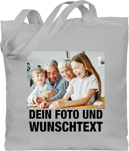 Geschenk mit Namen personalisiert by Shirtracer - Baumwolltasche - Mit Foto I Eigenem Bild I Text I Name I Wunschtext