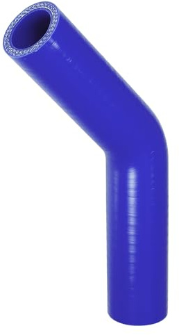 X AUTOHAUX 25mm/0.98 ID 102mm/4.02 L 45 Deg Blue Silicone Hose | 1 Pcs, Universal, Coolant Hose, High Temp, Turbo Intercooler, Direct Fit, Radiator Coolant, Universal Fit
