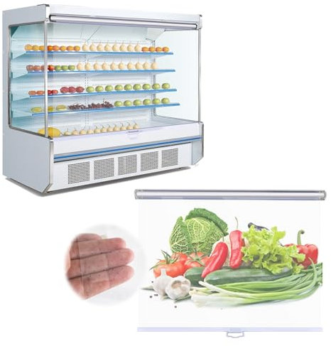 Rollo mit Handgriff Kunststoff Kühlschrank Rollos Durchsichtig PVC Frisch halten Rollos für Supermarkt Regal Bücherregal Tortenladen Deli Laden Rollvorhang(Size:W150x150CM)
