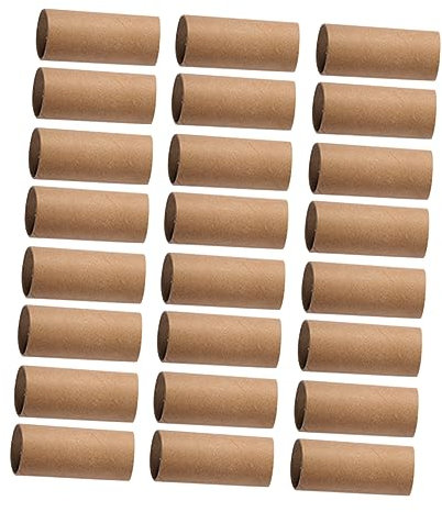 VILLCASE 30 Stück Bastelrollen Papprohren Für Kinder Selbstgemacht Art Und Craft Holzfarbe 5,2cm Durchmesser Robust Und Recycelbar Für Kindergarten Und Schule