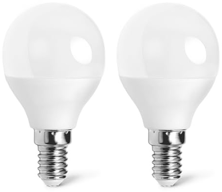 VoltShine LED G45 E14 4,9 W - Lot de 2 pièces. Parfaites pour éclairer votre maison avec une efficacité énergétique et un style moderne. Économisez sur votre facture d'électricité sans sacrifier la