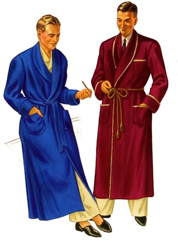 Schnittmuster aus den 1940er Jahren: Herren-Morgenmantel mit Schalkragen – Brustumfang: 92 cm