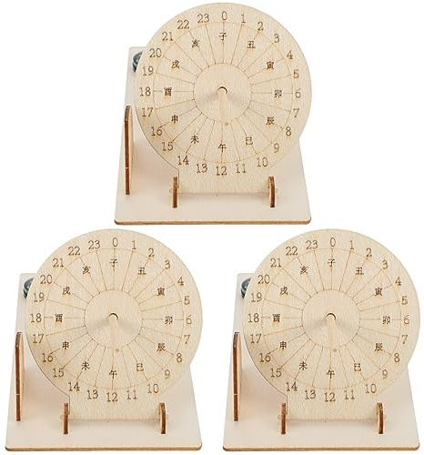 Cabilock 3 Juegos Producción De Tecnología De Reloj De Sol. Juguetes para Reloj De Pared Rompecabezas De Despertador Amanecer Luz De Noche Juguetes De Tallo Solar De Madera
